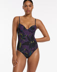 Jets - Midnight Tropical Moulded Underwire One Piece