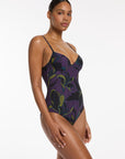 Jets - Midnight Tropical Moulded Underwire One Piece