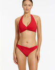 Jets - Jetset Twist Front Hipster Bikini Bottom Rosso