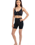 Togs - Black Microfibre Long Boyleg Pant