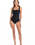 Togs - Ribbed Textured Square Neck One Piece