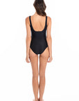 Togs - Ribbed Textured Square Neck One Piece