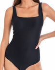 Togs - Ribbed Textured Square Neck One Piece