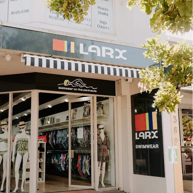 Larx Swimwear Boutique Newport Sydney store swimwear external display
