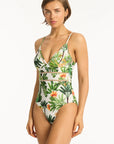 Sea Level - Lotus Spliced Tri One Piece