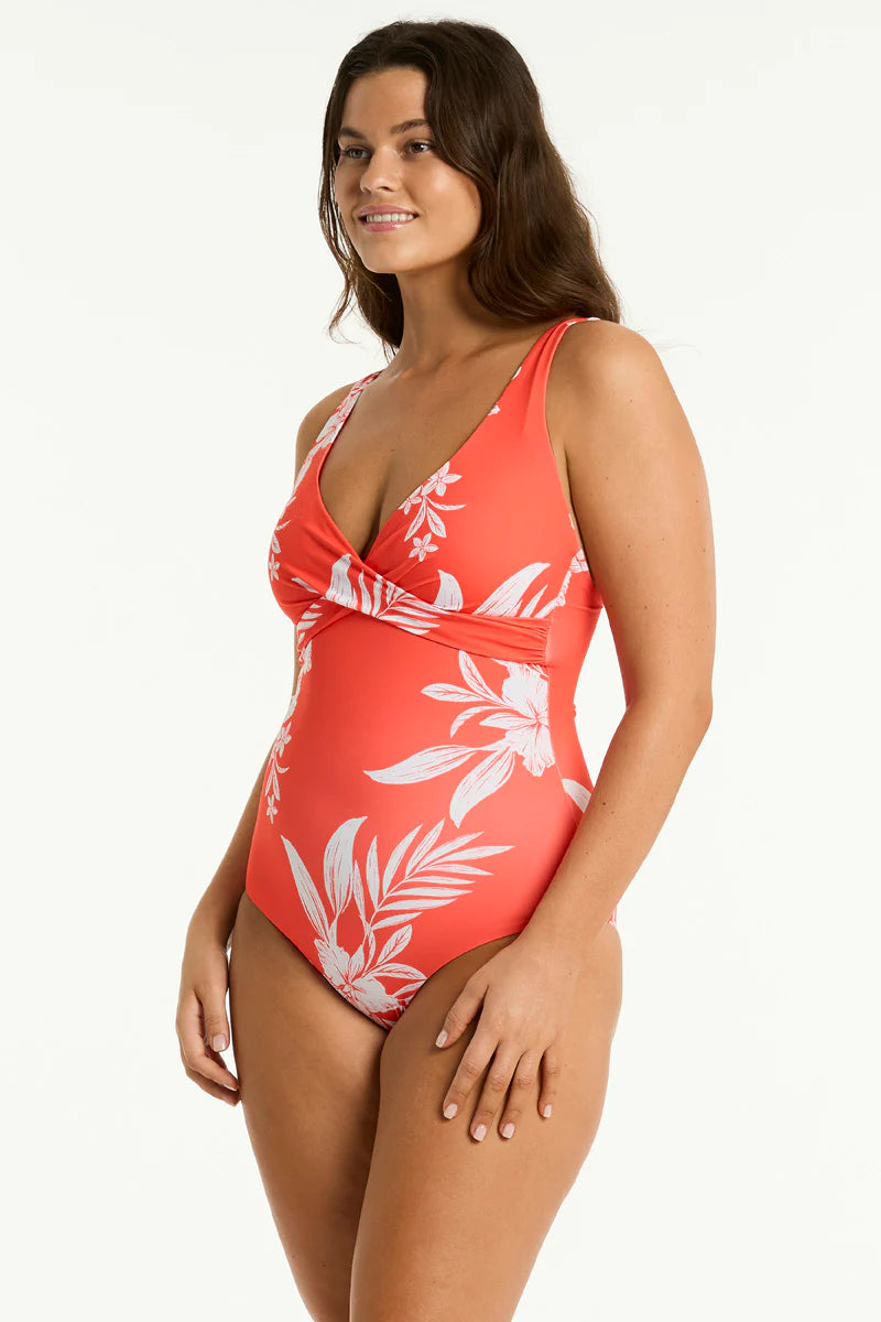 Sea Level - Aloha Cross Front One Piece