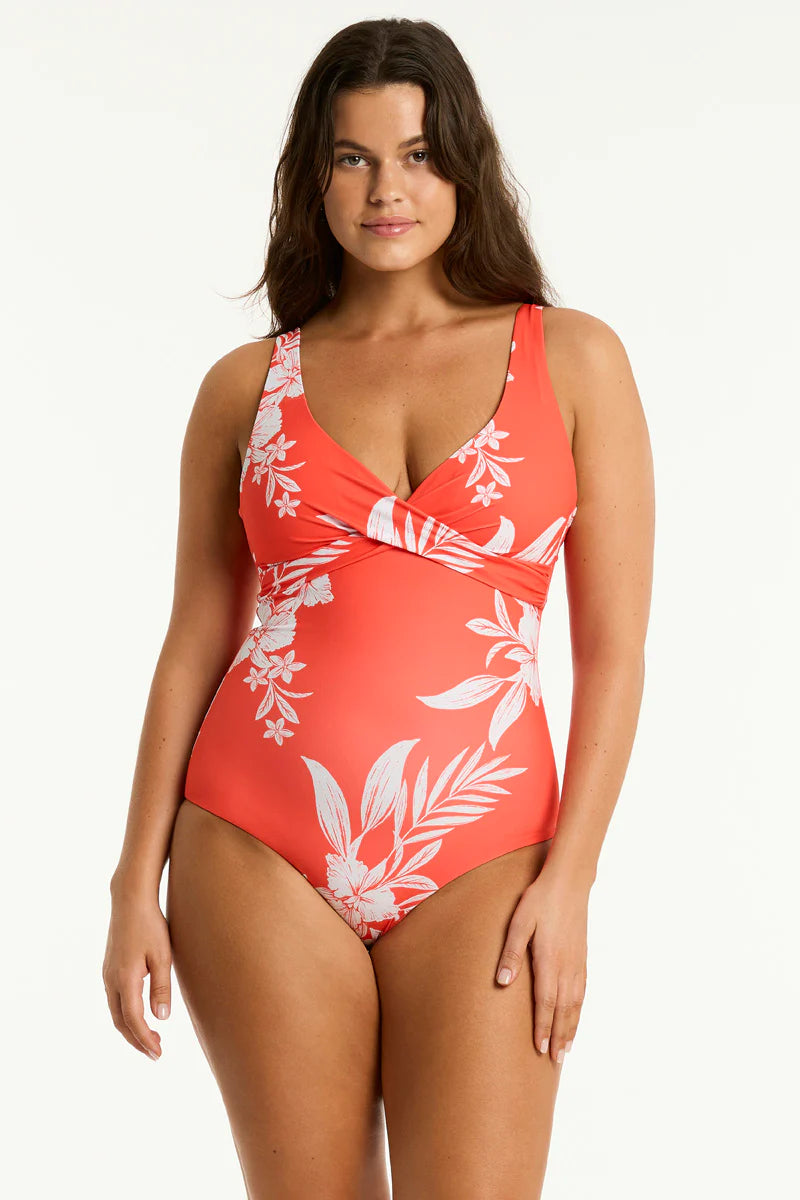 Sea Level - Aloha Cross Front One Piece