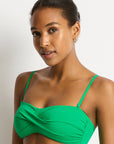 Sea Level - Essentials Edit Twist Bandeau Kelly Green
