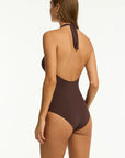 Sea Level - Essentials Edit Keyhole Halter One Piece