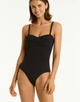 Sea level - Essentials Edit Twist Bandeau One Piece