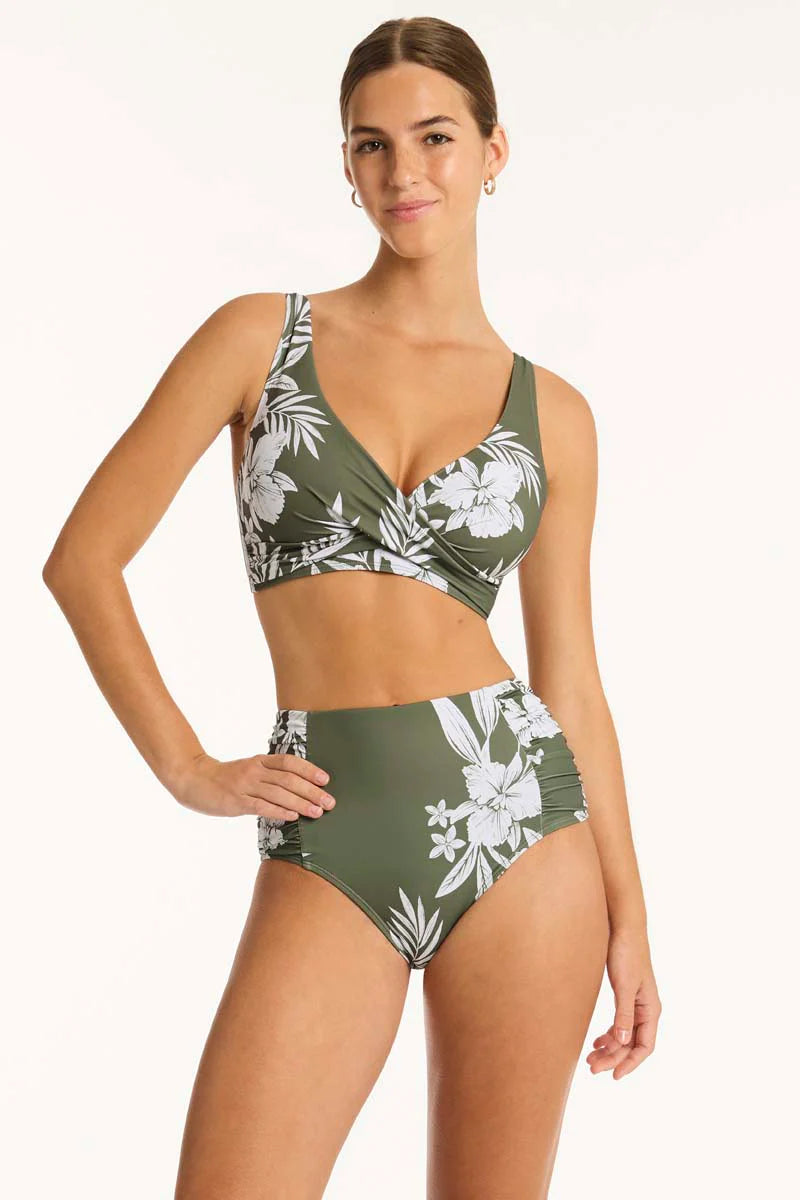 Sea Level - Aloha Cross Front Multifit Bra