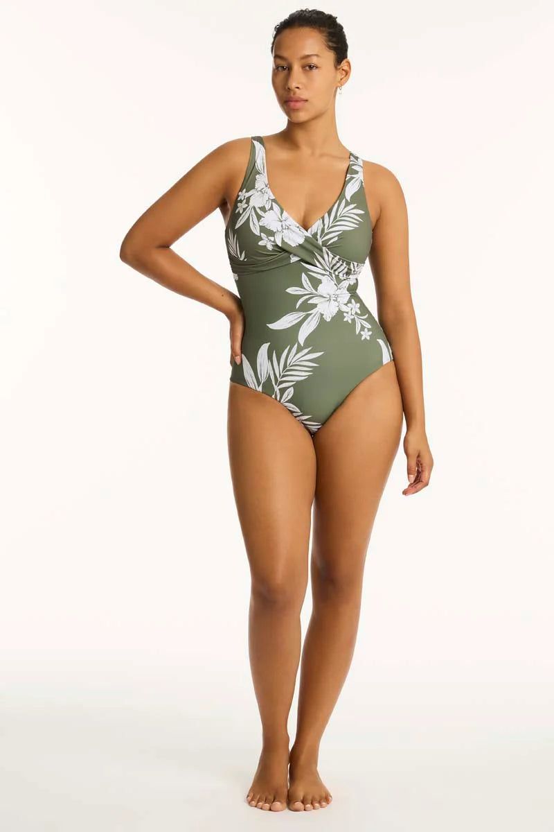 Sea Level - Aloha Cross Front One Piece