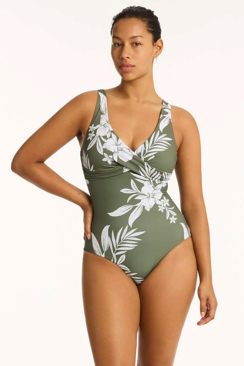 Sea Level - Aloha Cross Front One Piece