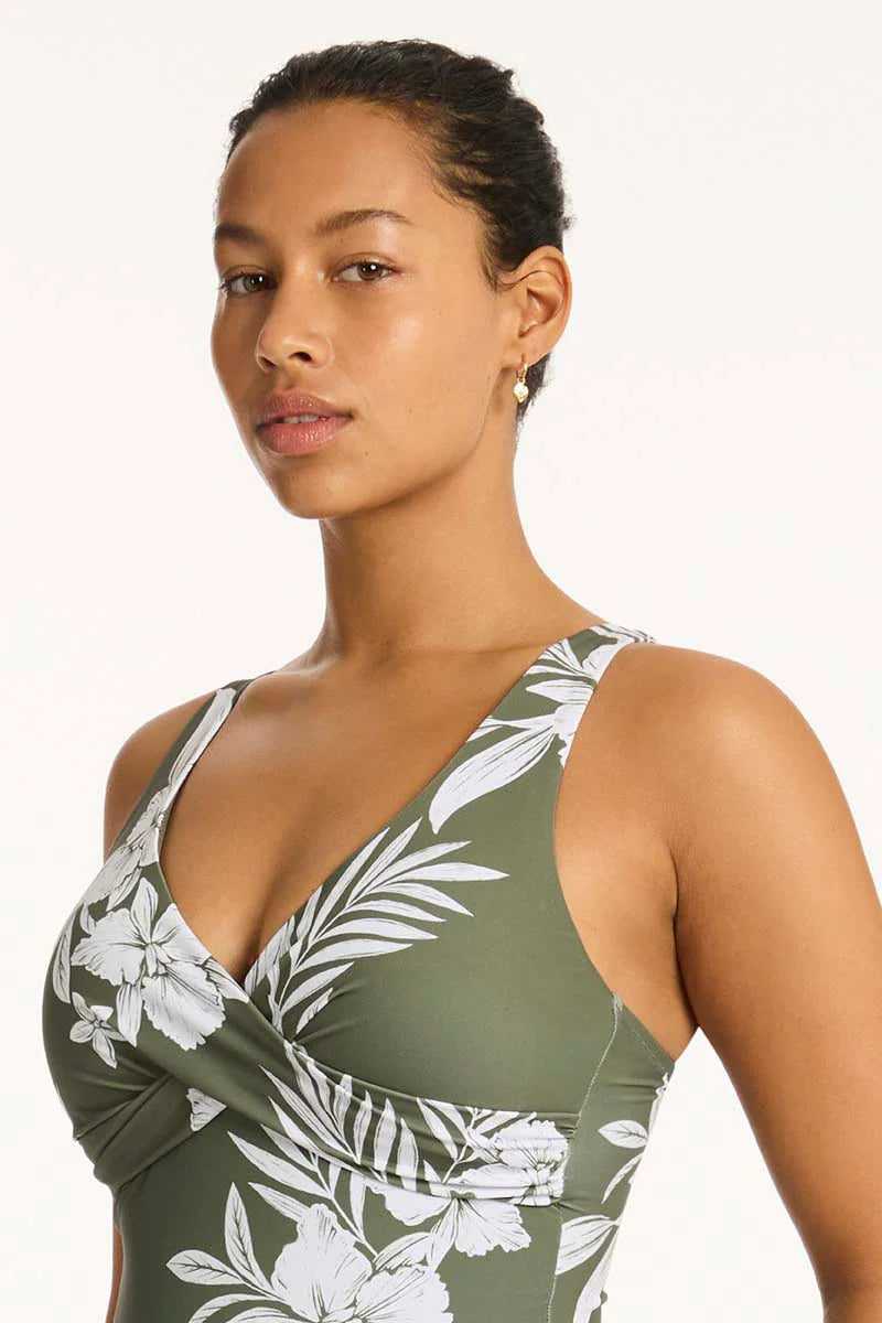 Sea Level - Aloha Cross Front One Piece