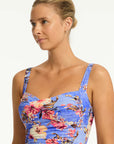 Sea Level - Blue Hawaii Twist Front Multifit Singlet Top