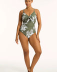 Sea Level - Aloha Tie Front DD/E One Piece