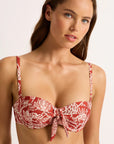 Monte & Lou - Inez Tie Front Balconette Bra