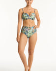 Sea Level - Wildflower Cross Front Moulded Cup Bra