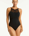 Sea Level - Drift Panelled High Neck One Piece