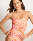 Monte & Lou - Harmony Spliced Frill Bandeau One Piece