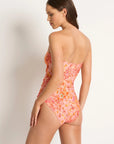 Monte & Lou - Harmony Spliced Frill Bandeau One Piece