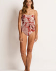 Monte & Lou - Inez Scarf Tie Bandeau One Piece