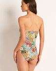 Monte & Lou - Farrah Ruched Bandeau One Piece