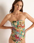 Monte & Lou - Farrah Ruched Bandeau One Piece