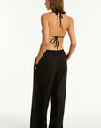 Sea Level - Shore Linen Palazzo Pant Black