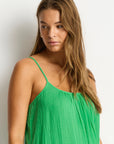 Sea Level - Sunset Tie Back Sundress in Kelly Green