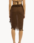 Seafolly - Beachedit Cotton Gauze Sarong Dark Chocolate