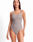 Sunseeker - Geomath Cheeky Double Strap One Piece