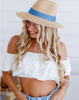Fedora hat with Blue Band