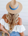 Fedora hat with Blue Band