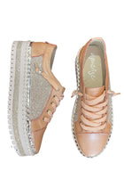 Load image into Gallery viewer, Ameise - Shani Crystal Leather Lace Up Sneaker
