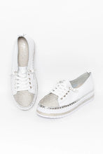 Load image into Gallery viewer, Ameise - Sky Leather Diamante Sneaker
