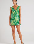 Poolside Paradiso - Tahiti V Button Up Dress - Leaf