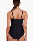 Zoggs - Classique Ruched Front One Piece Black/White
