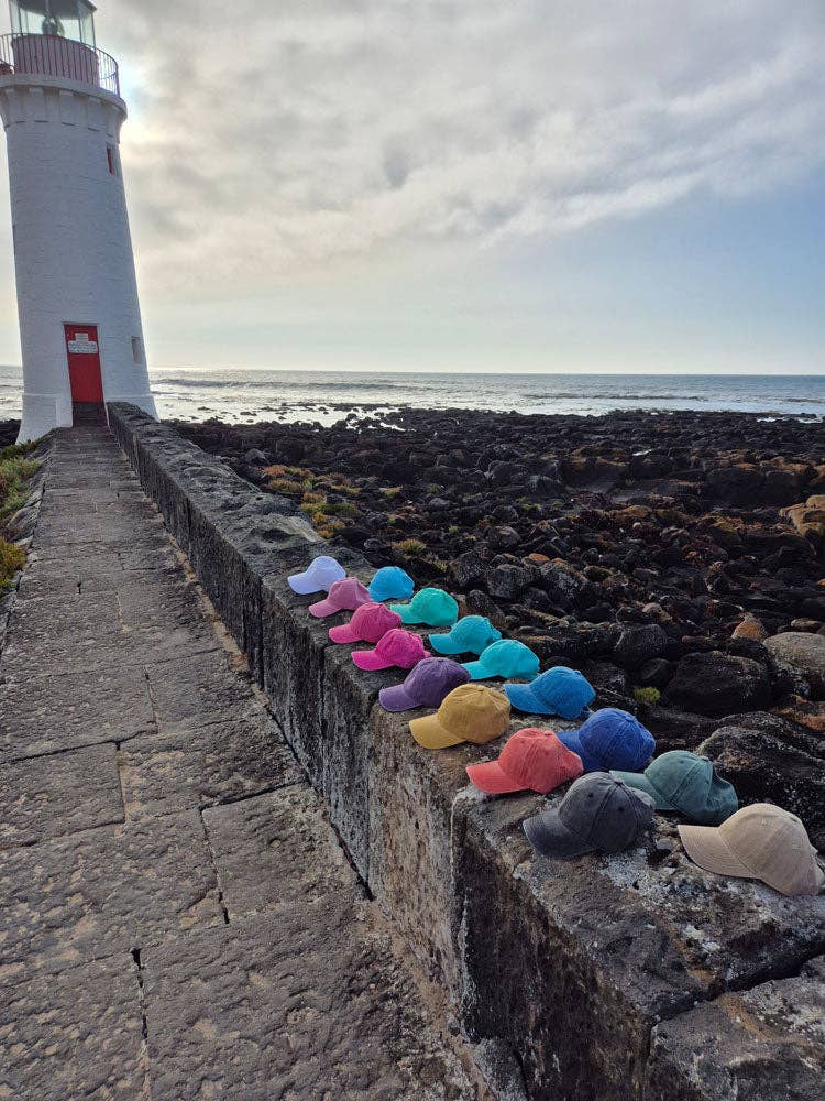 Vintage Washed Cap - 100% Cotton - Byron Bay - Lagoon