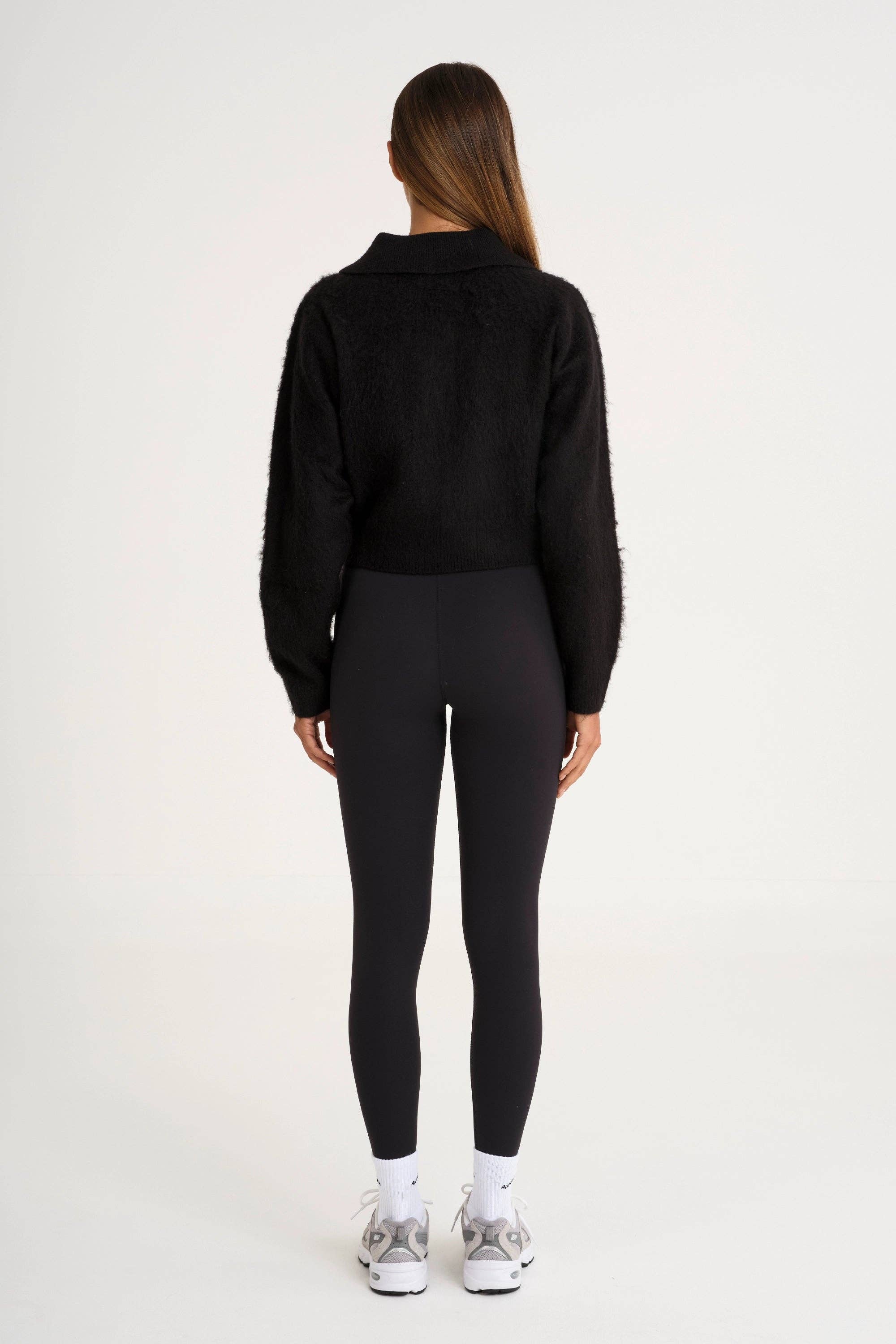 All Fenix - 1/2 Button Polo Knit Black