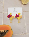 Margarita Beaded Earrings - Yellow