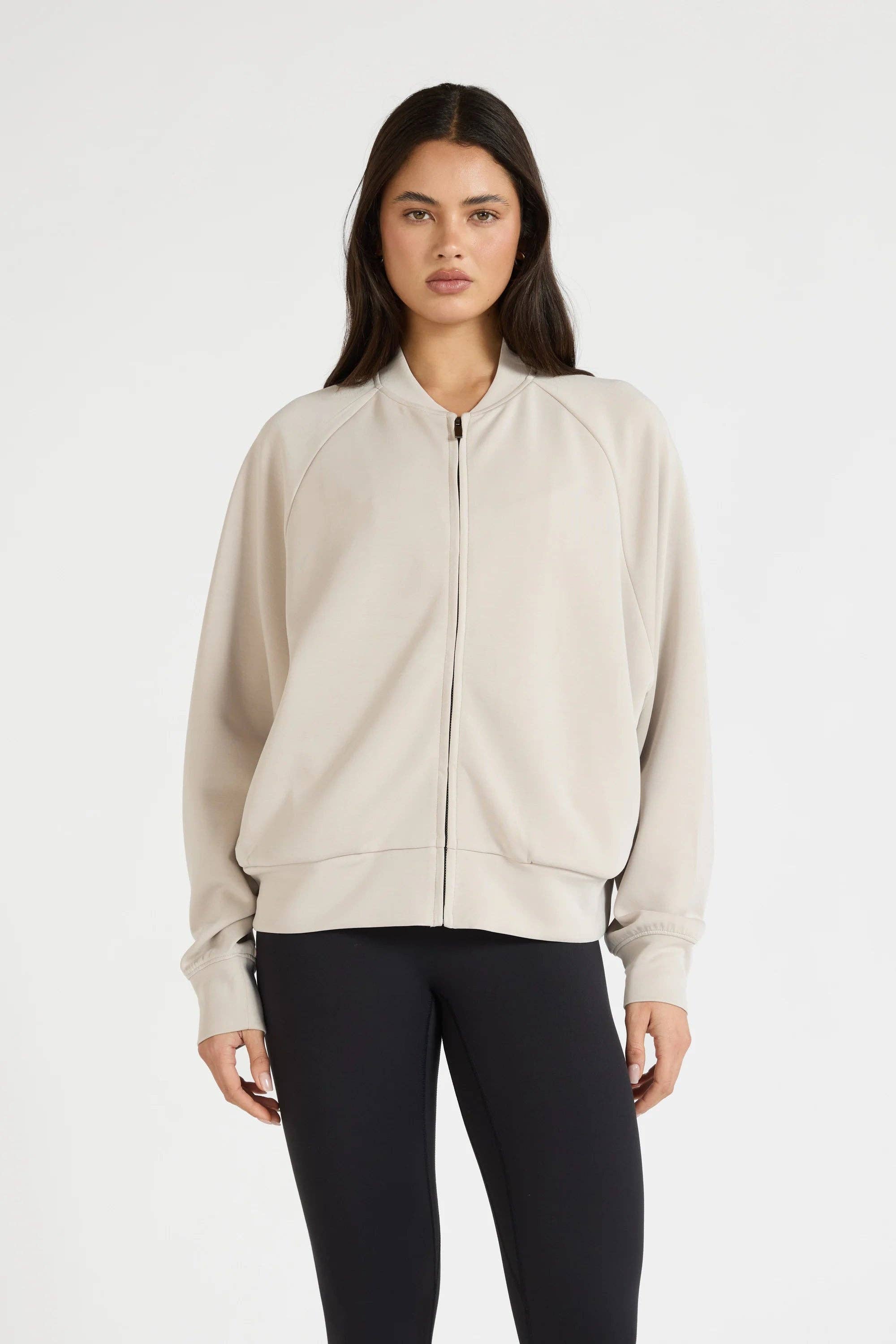 All Fenix - Soft Luxury Bomber Jacket Stone