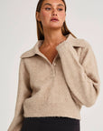 All Fenix - 1/2 Button Polo Knit Toffee