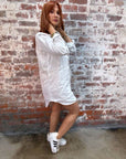 Jade & May - Long White Linen Shirt Everyday Essential