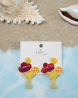 Margarita Beaded Earrings - Yellow