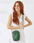 Vegan PU Leather Palm Springs Phone Bag - Jungle Green
