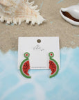 Watermelon Beaded Earrings