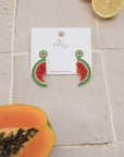 Watermelon Beaded Earrings