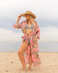 Craftluxe - Pink Jungle Safari Kimono Robe