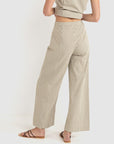 Rhythm - Lola check Wide Leg Pant Olive